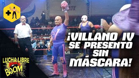 Villano IV se presenta sin máscara en la Arena López Mateos YouTube