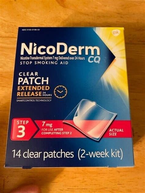 Nicoderm Cq Step Clear Patches Mg Stop Smoking Aid Exp