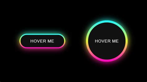 Colorful Glowing Effect On Hover Using HTML CSS