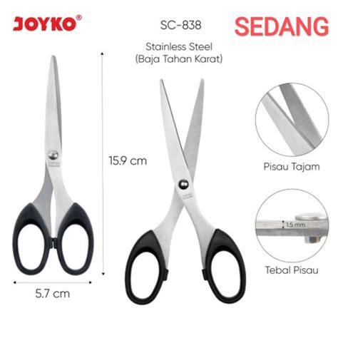 Jual Gh Gunting Joyko Sc Sedang Medium Scissors Gunting Joyko