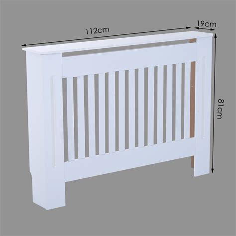 Modern Vertical Style Slatted Radiator Cover Painted Mdf Home Use White