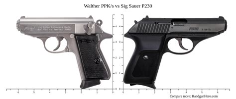 Walther PPK S Vs Sig Sauer P230 Size Comparison Handgun Hero