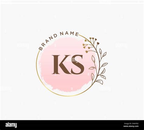 Ks Feminine Logo Usable For Nature Salon Spa Cosmetic And Beauty