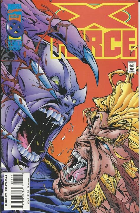 Marvel X Force Comic Issue 45 X Force Comics Marvel X