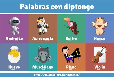 Palabras Con Diptongo Diptongo Im Genes De Palabras Palabras