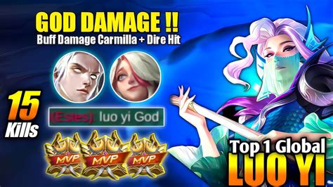 LUO YI GOD DAMAGE IN GOLD LANE LUO YI BEST BUILD TOP 1 GLOBAL