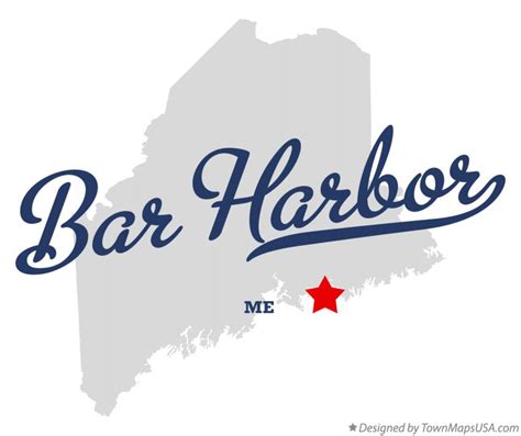 Map of Bar Harbor, ME, Maine