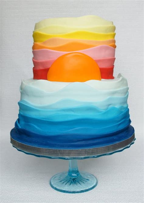 Ocean Meets The Sunset Decorated Cake By Milissweets Cakesdecor