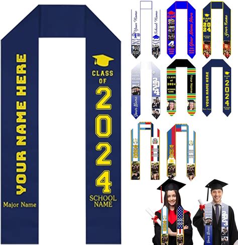 Kioskbanks Custom Graguation Stole Class Of 2024 Customized Congratulations