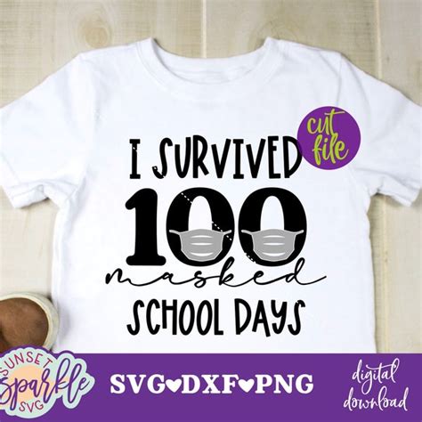 100 Days Of Masked School Days Etsy