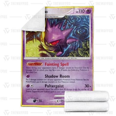 Pokemon Gengar Stormfront Blanket Pixeltee