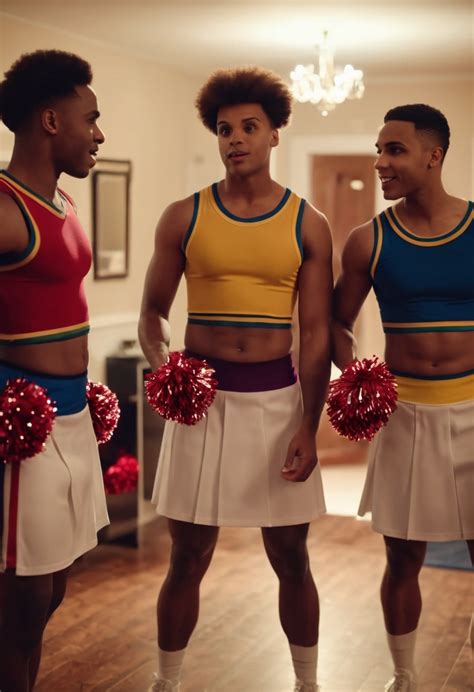Gay Male Cheerleaders At House Party Stable Diffusion Online