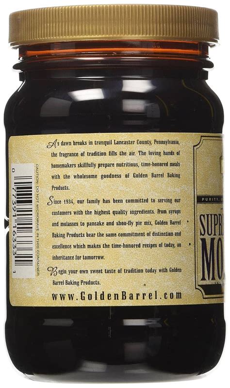 Golden Barrel Supreme Unsulfured Black Strap Molasses For Baking 16 Oz Supermarket Italy