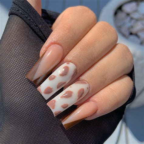 50 Trendy Animal Print Nail Art Ideas Major Mag Brown Acrylic