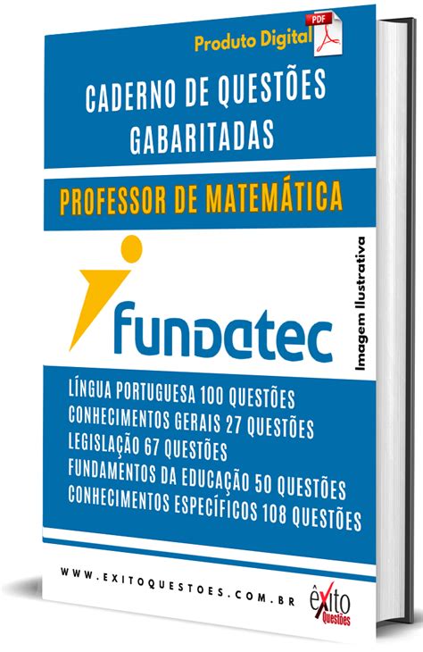 Caderno De QuestÕes Gabaritadas Professor De MatemÁtica Fundatec