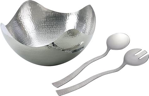 Amazon Piece Hammered Stainless Steel Salad Set Inch Salad