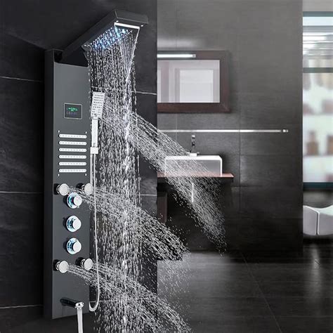 Buy FUZ LED Shower Panel Tower System 6 Function Shower Panel System