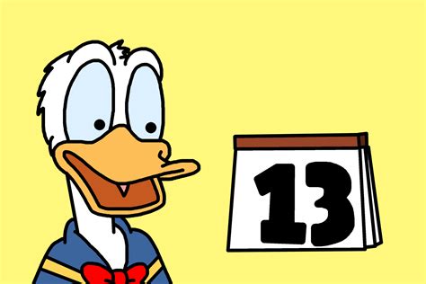 Donald Shocked At Calendar For Friday The 13th By Ultra Shounen Kai Z