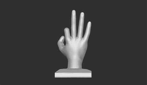 Fichier Stl Hand Sigh Ok Sign With Stand Рука показывает знак ОК ・plan