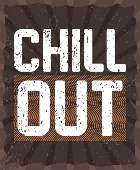 Premium Vector Chill Out Typography Poster Design