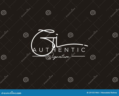 Letter Gi Signature Logo Template Vector Stock Vector Illustration Of