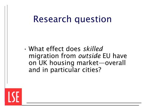 Ppt Impact Of Skilled Migration On Access To Housing And The Housing