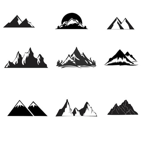 Premium Vector Free Vector Hand Drawn Mountain Range Silhouette