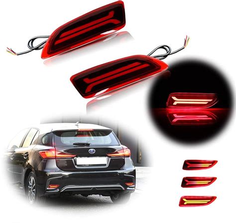 Buy Kenrtir Red Lens Led Rear Bumper Reflector Lights For