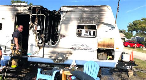 Brevard County Fire Rescue Crews Extinguish Camper Fire In Micco