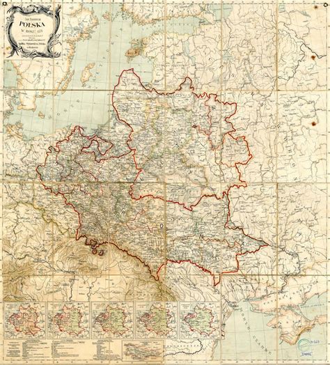Mapa Polski w 1771 roku - Autor: Jan Babirecki Rok wydania: 1895 | Mappe