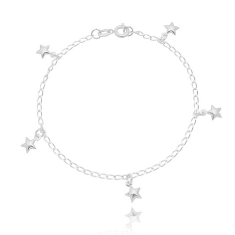 Pulseira Estrelas Prata Shopee Brasil