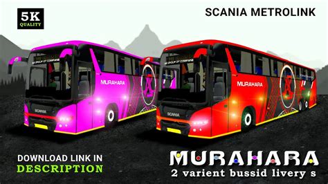 Murahara Travels Scania Metrolink Bussid Livery Varients Red