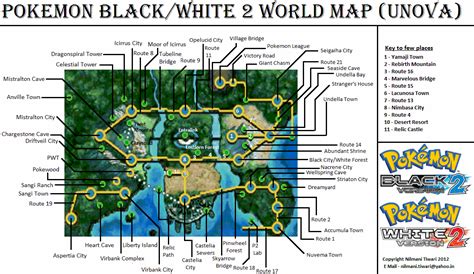 Pokémon Black / White Version 2 Unova World Map (GIF) v1.00 - Neoseeker Walkthroughs