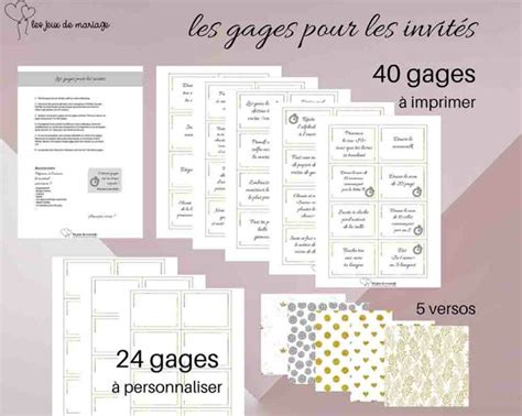 Les Gages Pour Les Invit S Du Mariage Les Jeux De Mariage