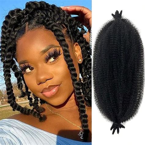 Cabelo Trançado Marley Pré Separado Mola Afro Torção 16 Polegadas 6