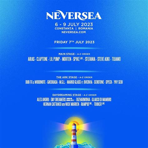 Neversea Lineup Complet Si Programul Pe Zile Tr Ie Te Muzica