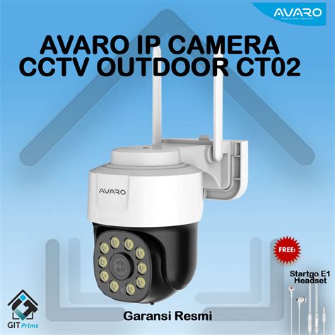 Jual AVARO Smart WIFI IP Camera CCTV Outdoor CT02 5MP Nightvision