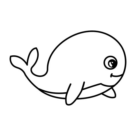 Baby whale icon vector. Whale illustration sign. Sperm whale symbol ...