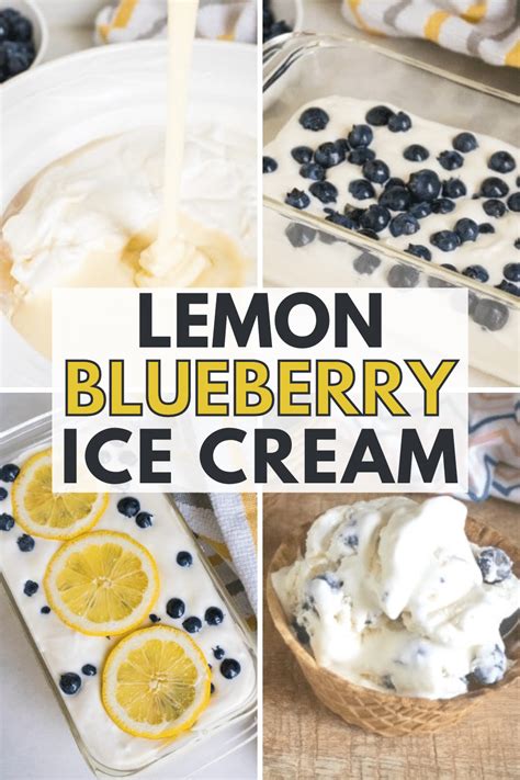 This Homemade Lemon Blueberry Ice Cream Is So Easy To Make And The