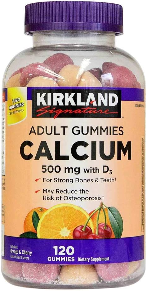 Amazon Kirkland Signature Chewable Calcium With Vitamin D3 Adult