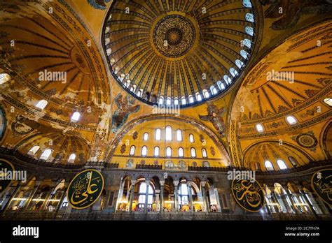 Hagia Sophia Ayasofya Interior In Istanbul Turkey Church Of The