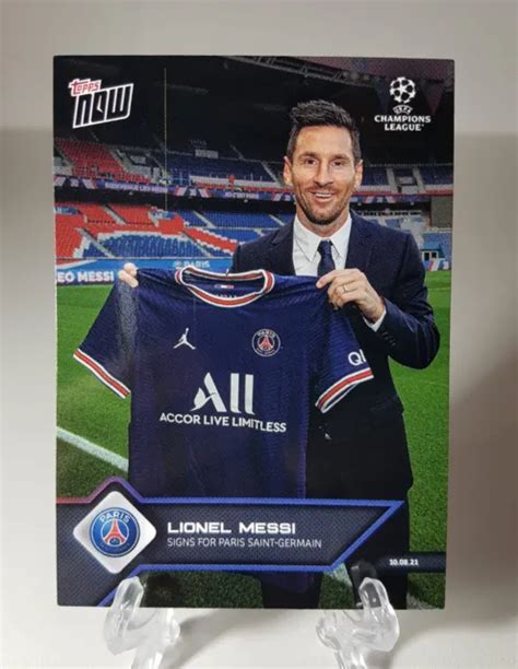 Lionel Messi Signs For Psg Topps Now Uefa Champions League