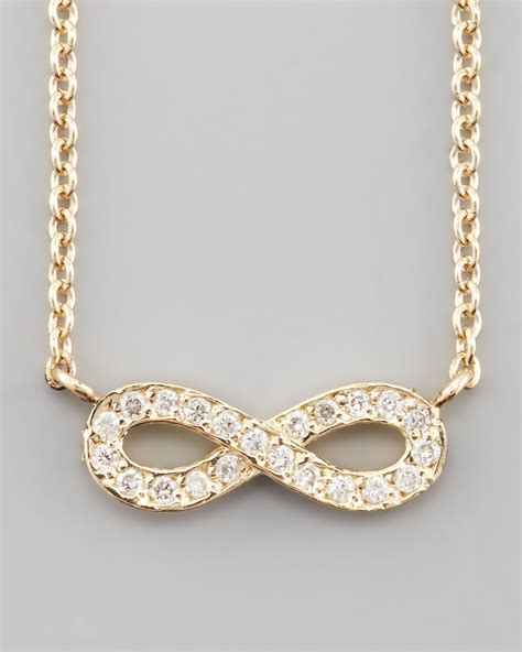 Sydney Evan 14k Gold Diamond Infinity Pendant Necklace In Metallic Lyst