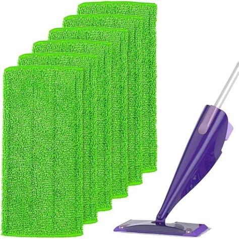 6 Remplacement Lingettes Reutilisable Pour Swiffer WetJet Spray Balais