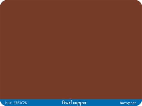 Kolor RAL 8029 Pearl copper Perlkupfer Cuivre nacré Barwy net