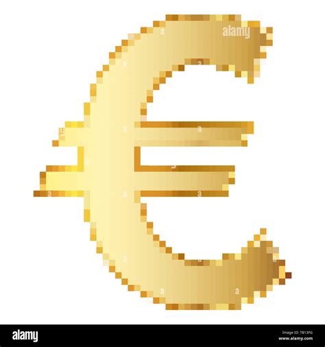 Icono de moneda euro en Pixel art design Ilustración vectorial