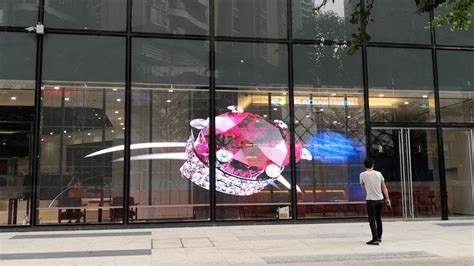 Glass LED Curtain Wall Transparent LED Video Display For Building YouTube