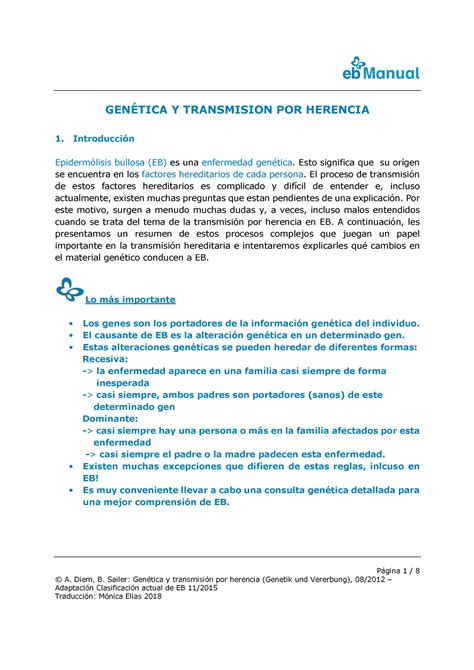 Gene Tica Y Transmisio N Por Herencia Genetik Und Vererbung P Gina