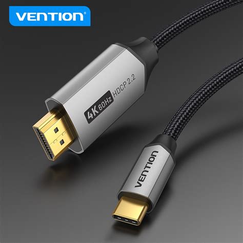 Venção Tipo C Para HDMI 4K 60Hz 3D Visual HDCP 2 2 Telefone TV Screen