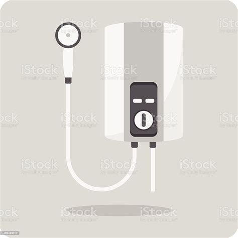 Vector Of Flat Icon Water Heater Stock Illustration Download Image Now Boiler Shower